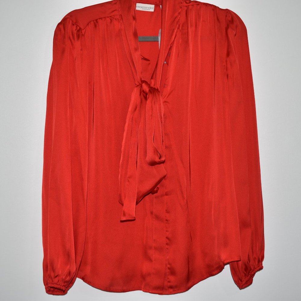 Eva Mendes NY&C New Women's Red Silk Button Up M
